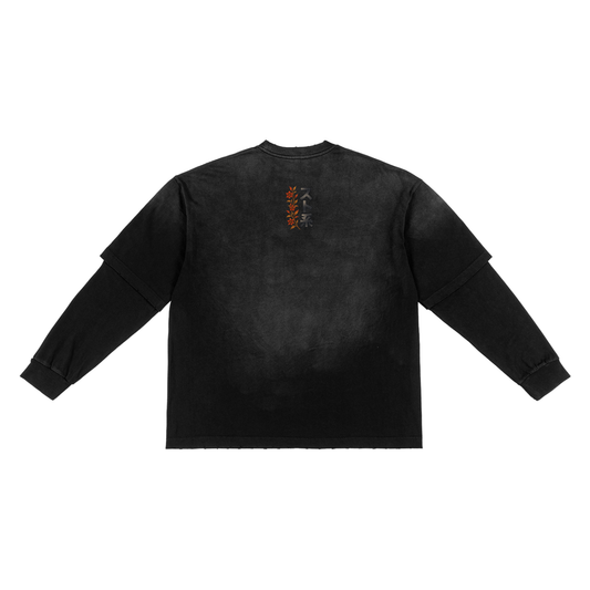 Sunfade Hand-Frayed Faux Two-Piece T-Shirt