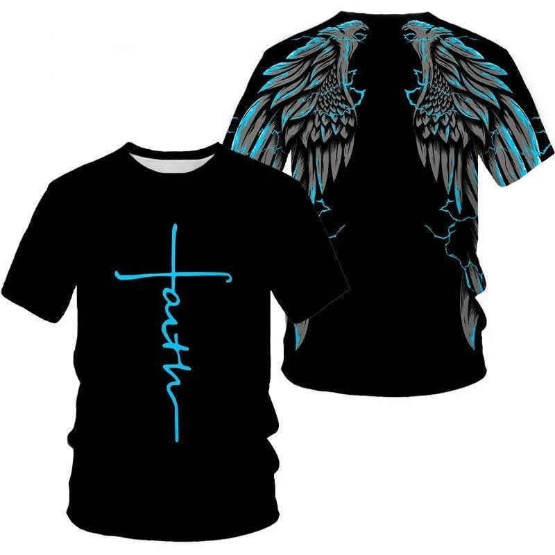 Men's Casual Sports Couple Print T-shirt
