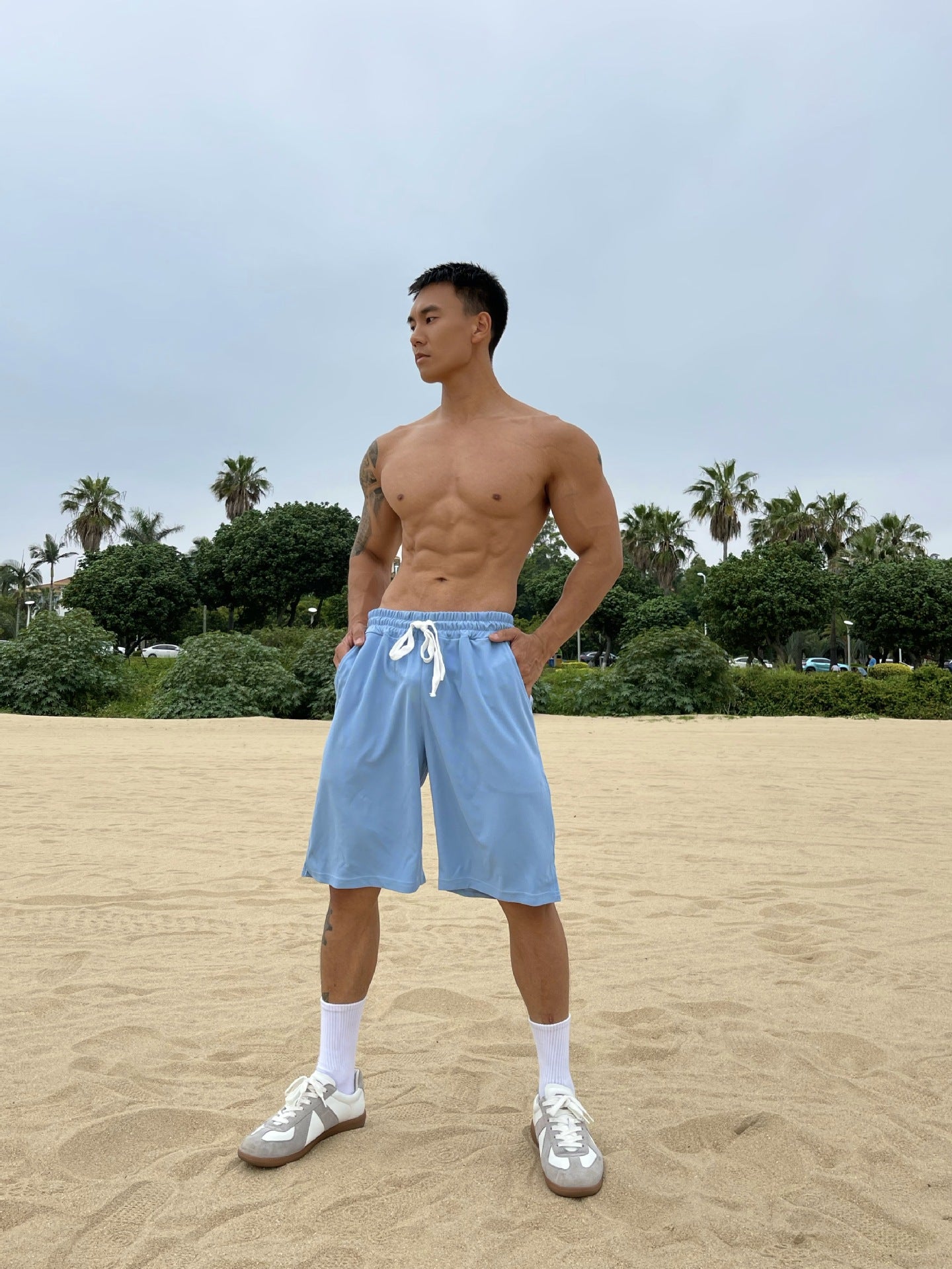 Workout Shorts Men's Loose Plus Size