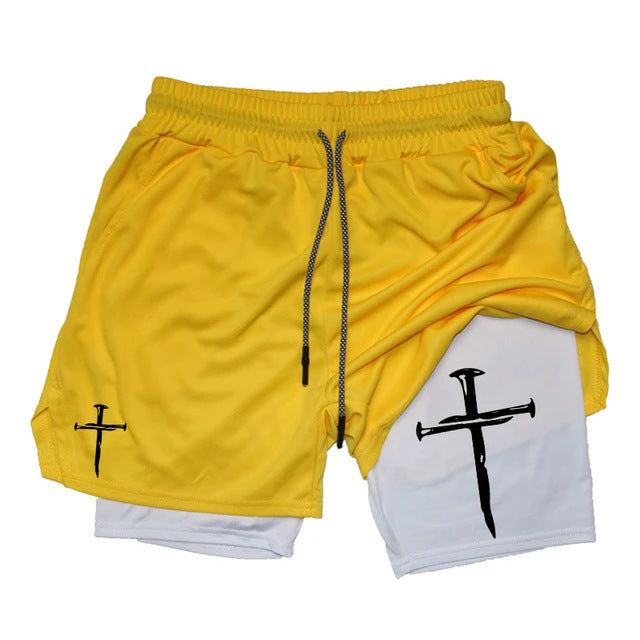 Funny Face Printed Sports Shorts