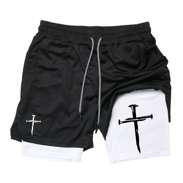 Funny Face Printed Sports Shorts