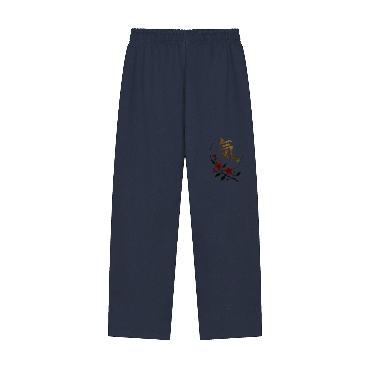 Solid Color Straight-Leg Sweatpants