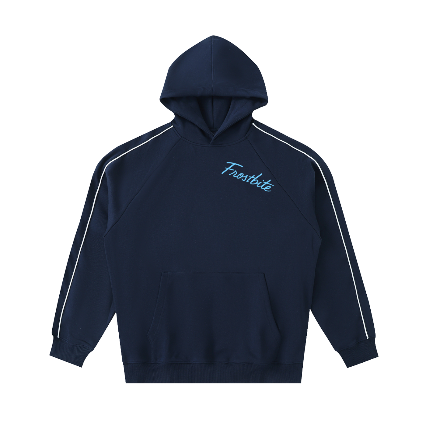 Contrast Piping Raglan Hoodie