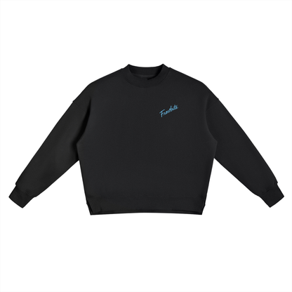 Fleece Side Slit Crewneck Sweatshirt