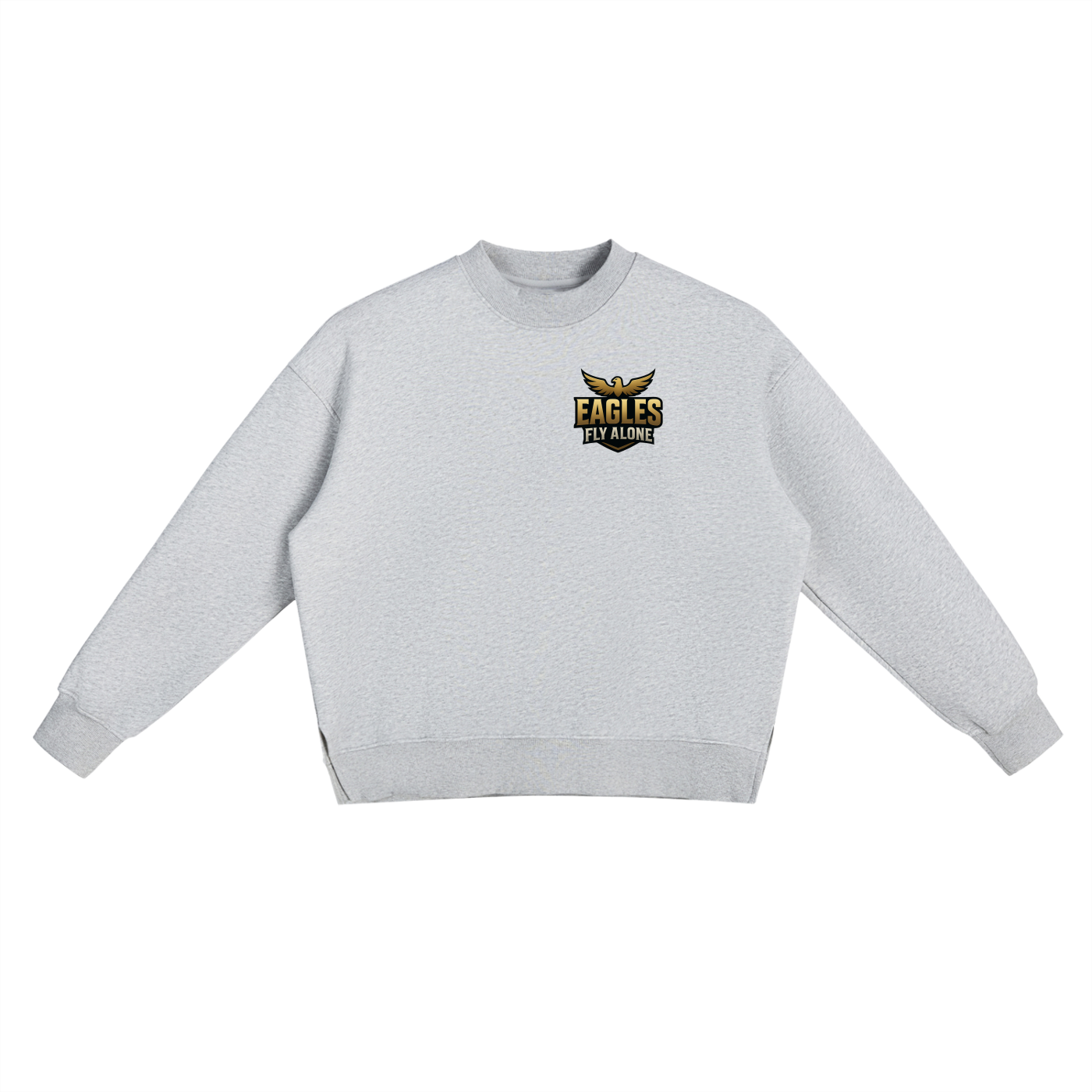 Fleece Side Slit Crewneck Sweatshirt