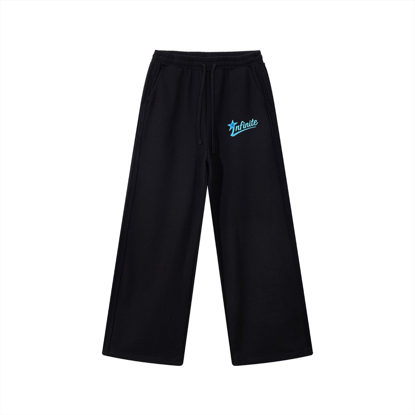 Contrast Tape Straight-Leg Sweatpants