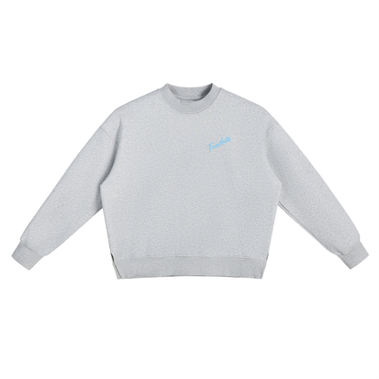 Fleece Side Slit Crewneck Sweatshirt
