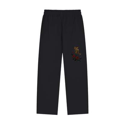 Solid Color Straight-Leg Sweatpants