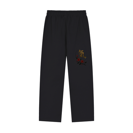 Solid Color Straight-Leg Sweatpants