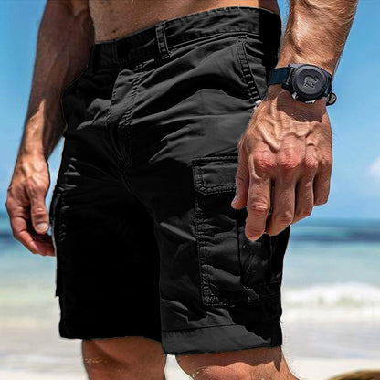 European And American Men's Overalls Multi-pocket Slacks