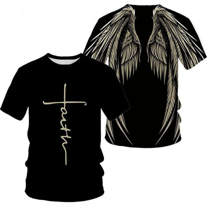 Men's Casual Sports Couple Print T-shirt