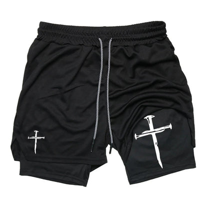 Funny Face Printed Sports Shorts