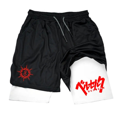 Funny Face Printed Sports Shorts