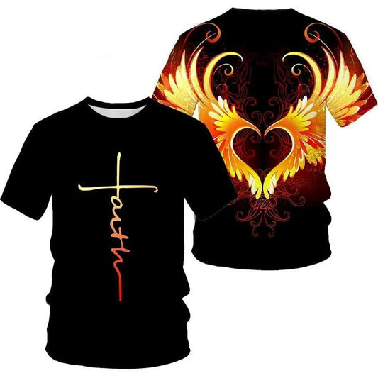 Men's Casual Sports Couple Print T-shirt