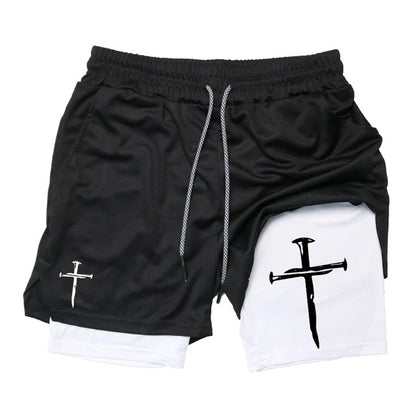 Funny Face Printed Sports Shorts