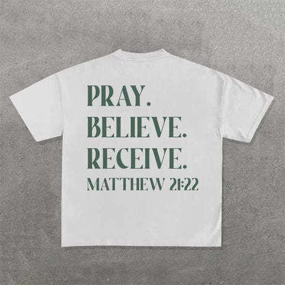 Personality Letter Pattern Oversized T-shirt Men