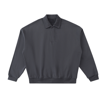 Heavyweight Fleece Polo Sweatshirt