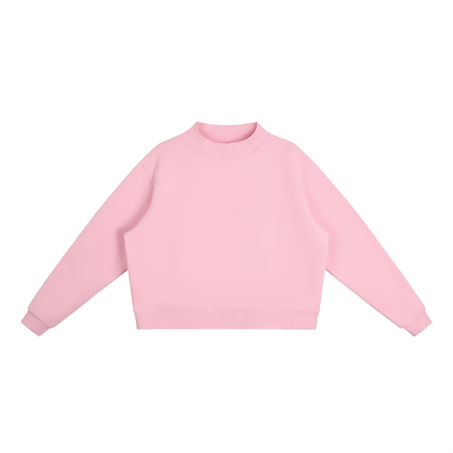 Essential Fleece Mid-Neck Crew Sweatshirt