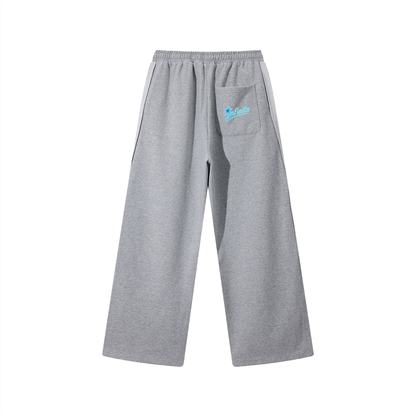 Contrast Tape Straight-Leg Sweatpants