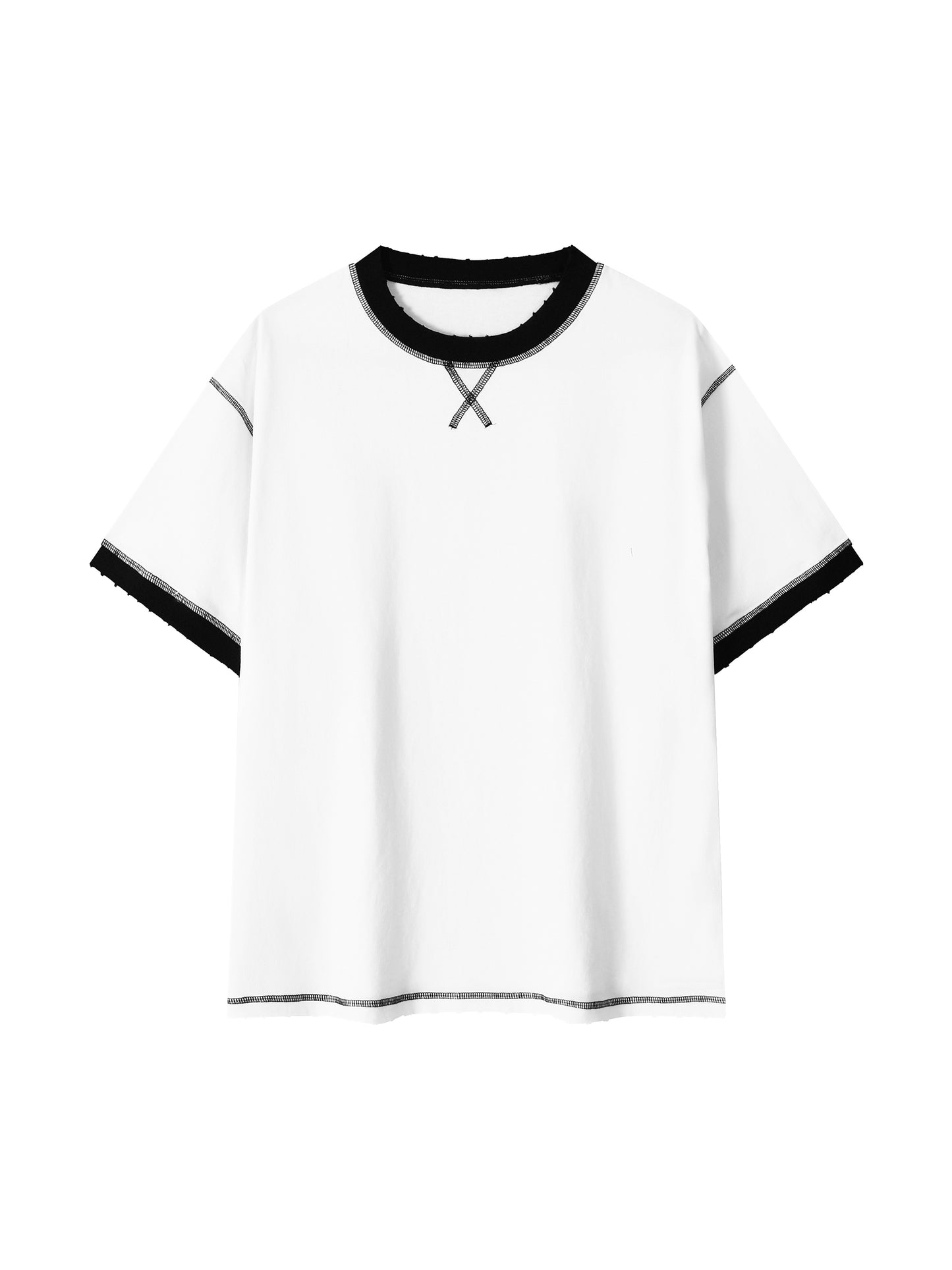 Contrast-Stitched Cotton T-Shirt